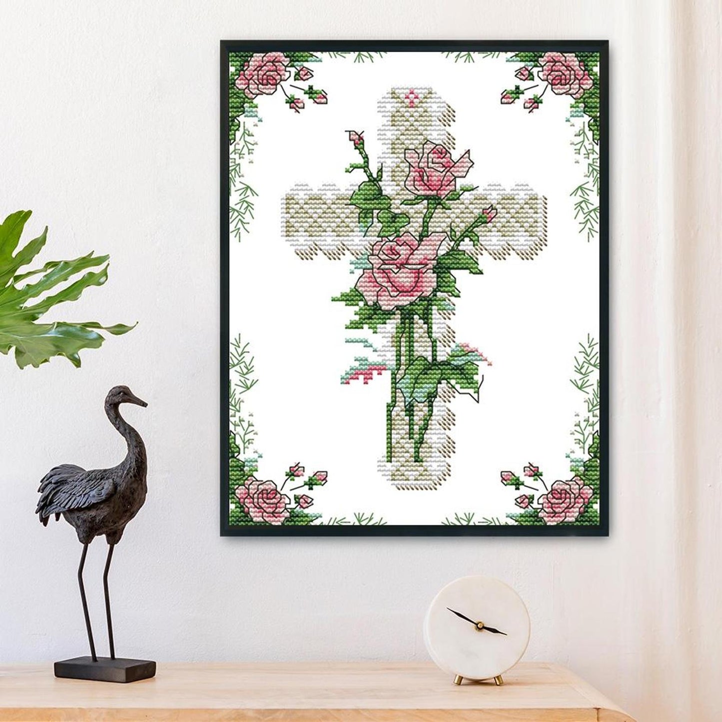 Heart Of Rose - 14CT Stamped Cross Stitch 21x28CM - Joy Sunday