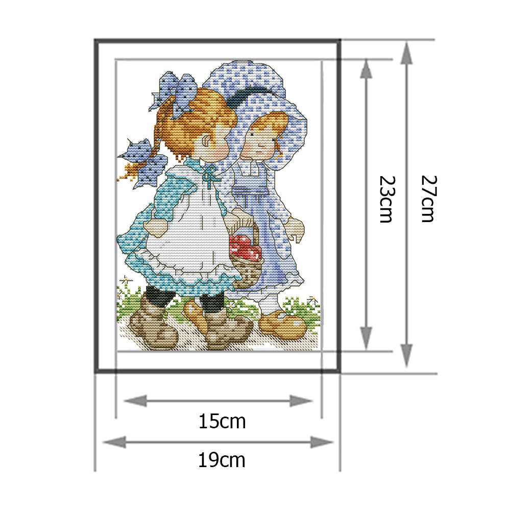 Work Together - 14CT Stamped Cross Stitch 19x27CM - Joy Sunday