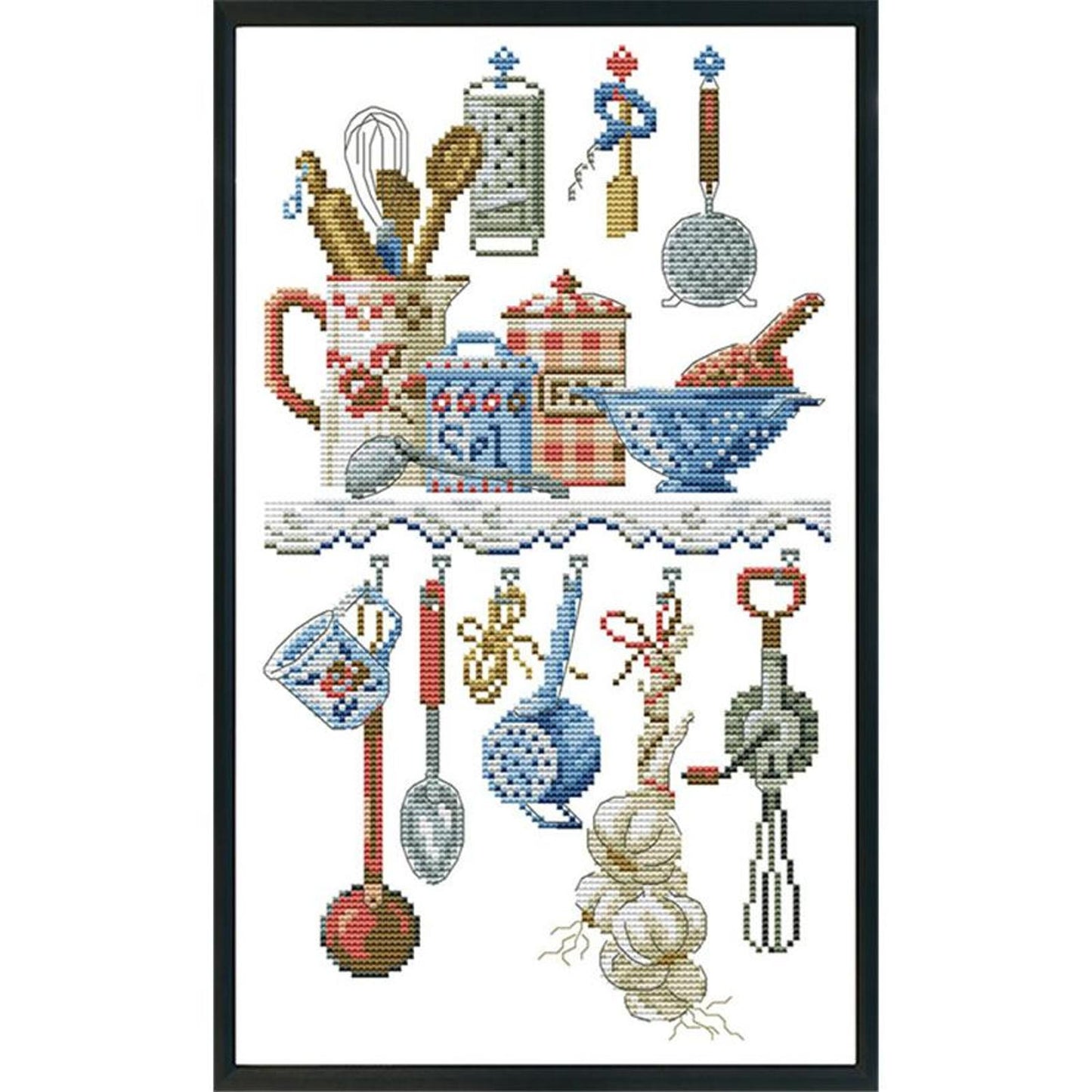 Kitchen Utensils - 14CT Stamped Cross Stitch 23x38CM - Joy Sunday