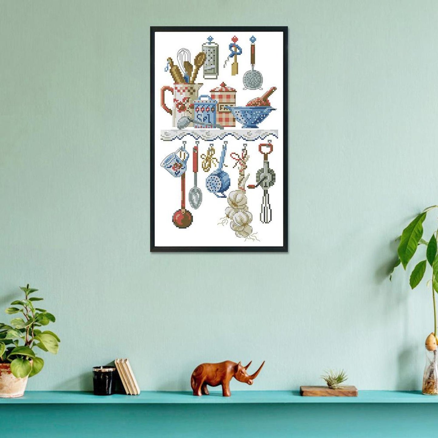 Kitchen Utensils - 14CT Stamped Cross Stitch 23x38CM - Joy Sunday