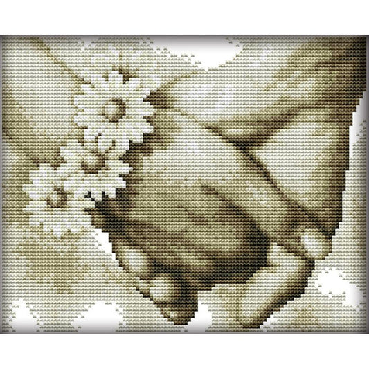 Holding Hands - 14CT Stamped Cross Stitch 27x21CM - Joy Sunday