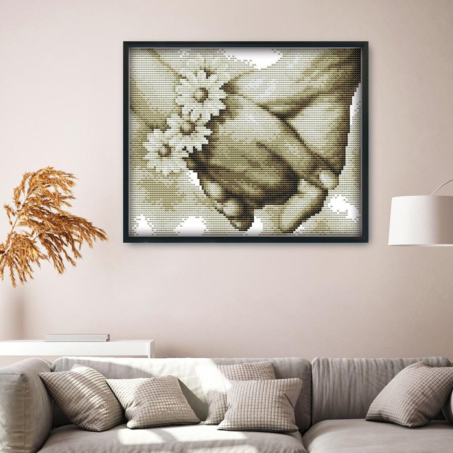 Holding Hands - 14CT Stamped Cross Stitch 27x21CM - Joy Sunday