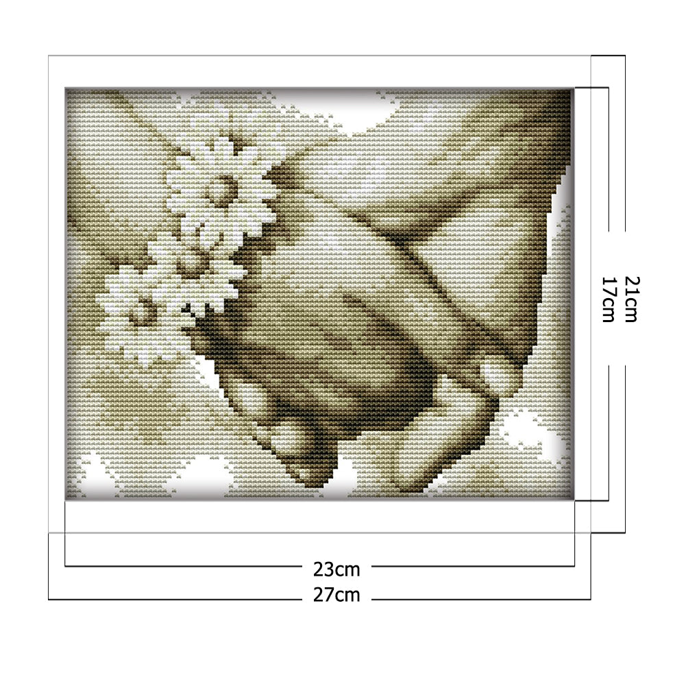 Holding Hands - 14CT Stamped Cross Stitch 27x21CM - Joy Sunday