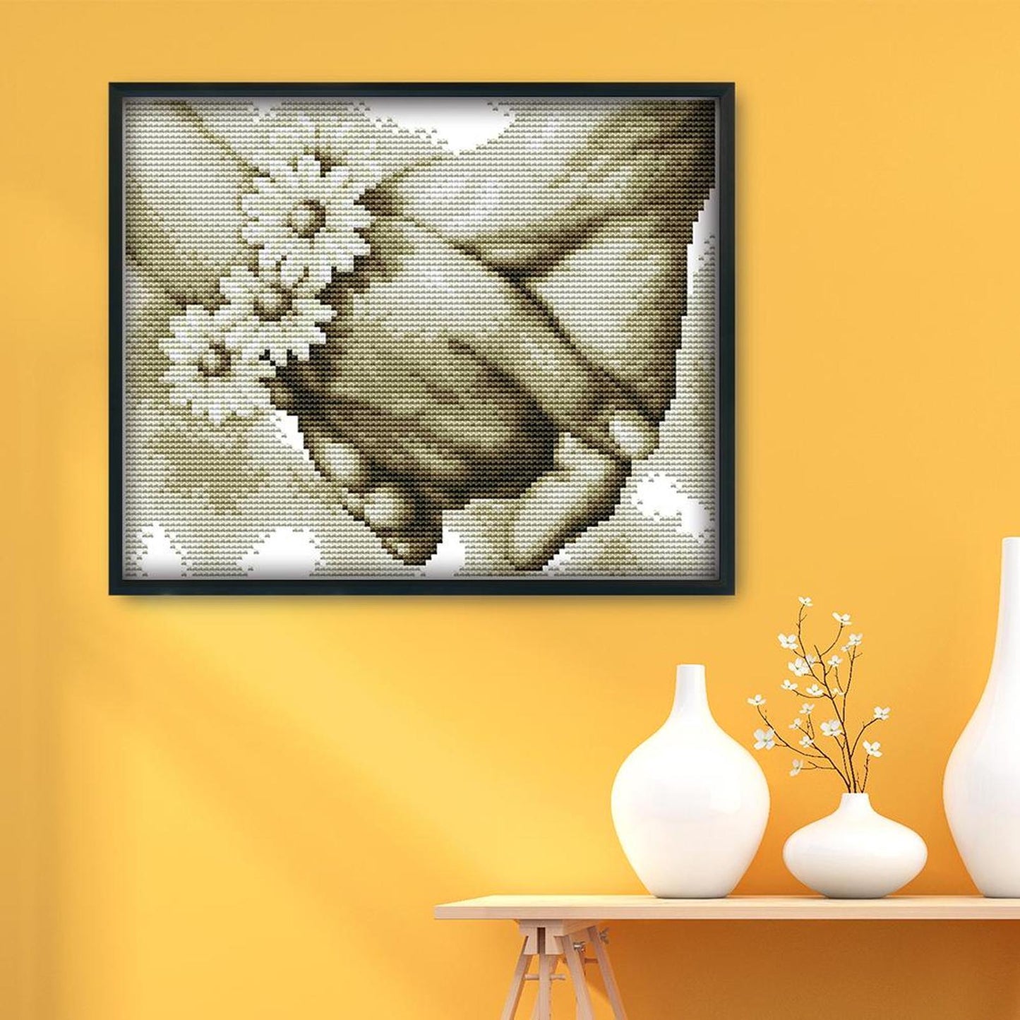 Holding Hands - 14CT Stamped Cross Stitch 27x21CM - Joy Sunday