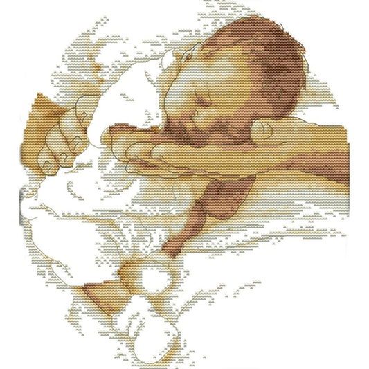 Cherish - 14CT Stamped Cross Stitch 29x32CM - Joy Sunday