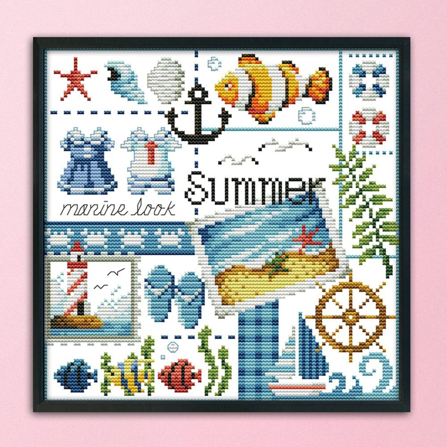 Four Seasons - Summer - 14CT Stamped Cross Stitch 27x26CM - Joy Sunday