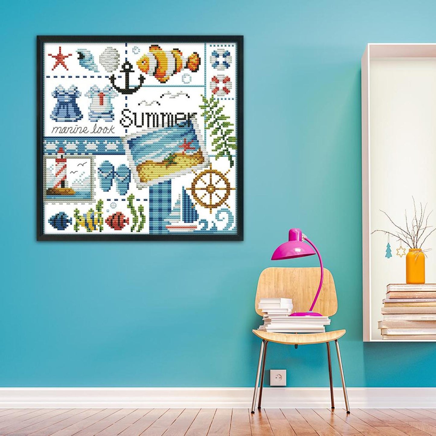 Four Seasons - Summer - 14CT Stamped Cross Stitch 27x26CM - Joy Sunday