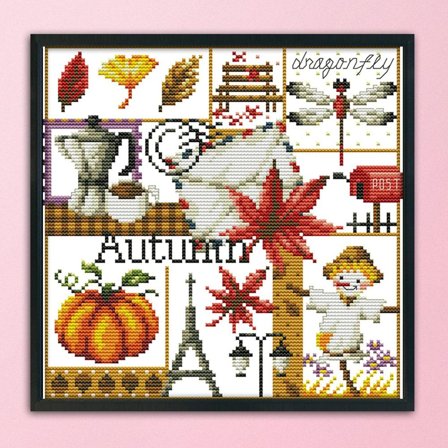 Four Seasons - Autumn - 14CT Stamped Cross Stitch 27x26CM - Joy Sunday