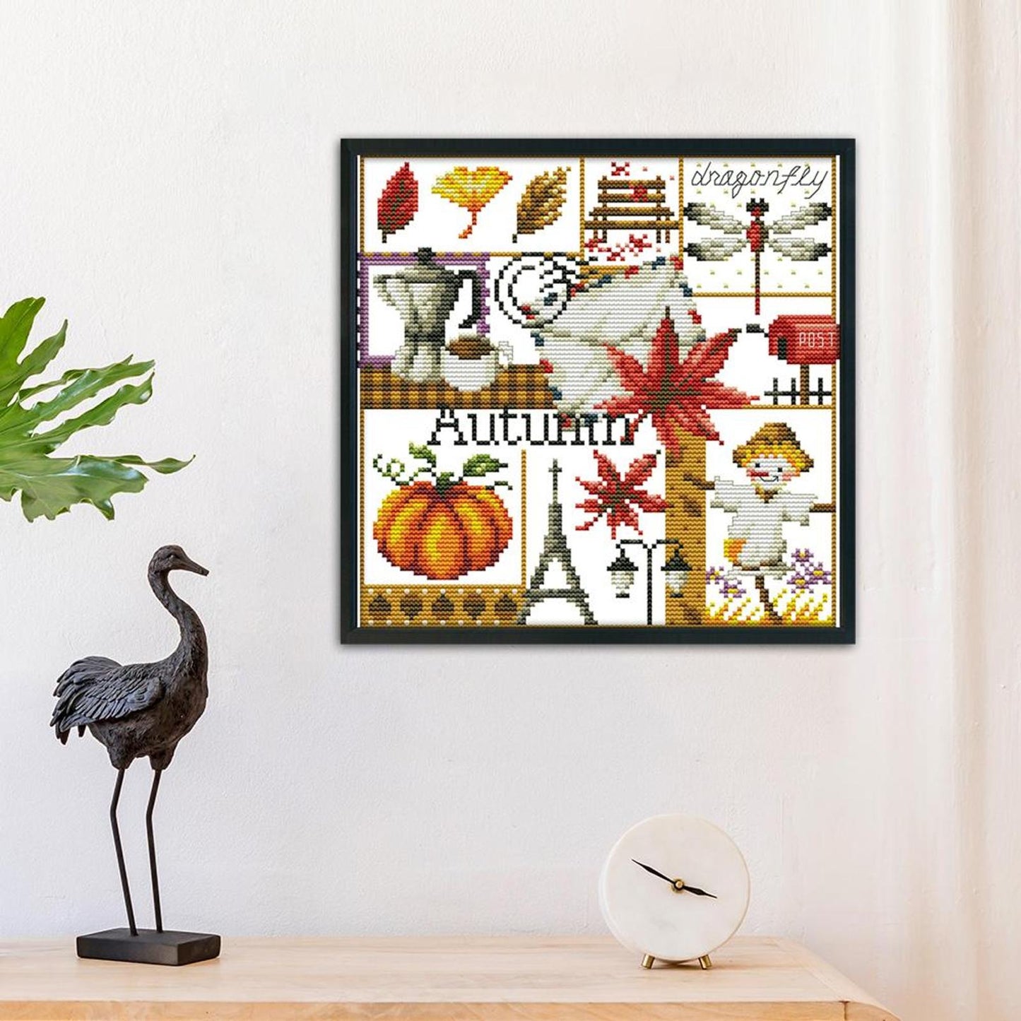 Four Seasons - Autumn - 14CT Stamped Cross Stitch 27x26CM - Joy Sunday