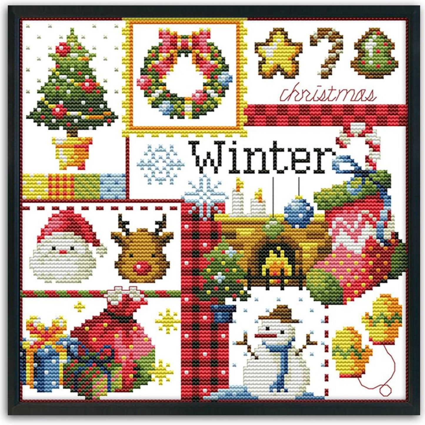 Four Seasons - Winter - 14CT Stamped Cross Stitch 27x27CM - Joy Sunday
