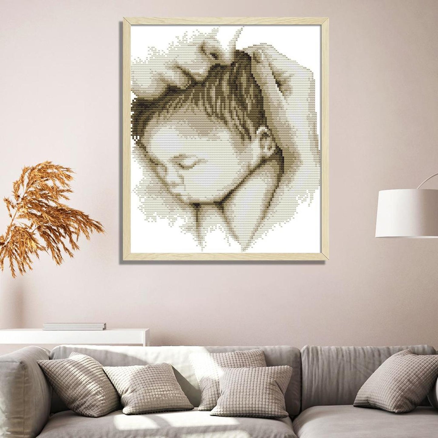 Mother'S Day Embrace - 14CT Stamped Cross Stitch 28x31CM - Joy Sunday