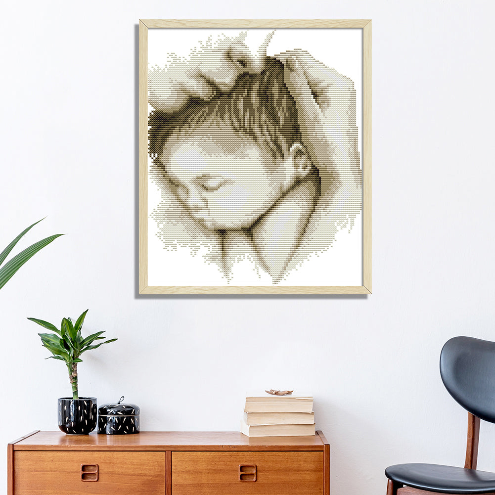 Mother'S Day Embrace - 14CT Stamped Cross Stitch 28x31CM - Joy Sunday