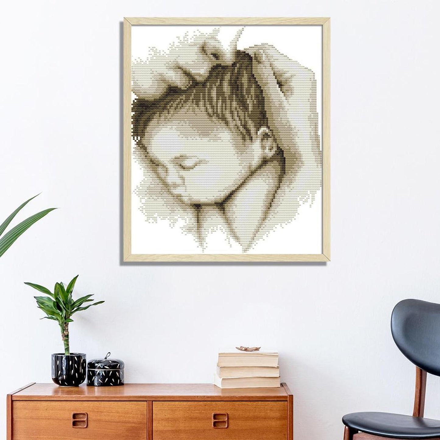 Mother'S Day Embrace - 14CT Stamped Cross Stitch 28x31CM - Joy Sunday