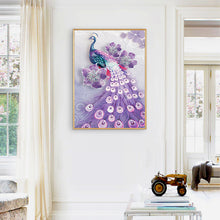 Load image into Gallery viewer, Peacock 30*40CM(Canvas) Partial Special Shaped Drill Diamond Painting
