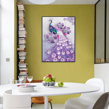 Load image into Gallery viewer, Peacock 30*40CM(Canvas) Partial Special Shaped Drill Diamond Painting
