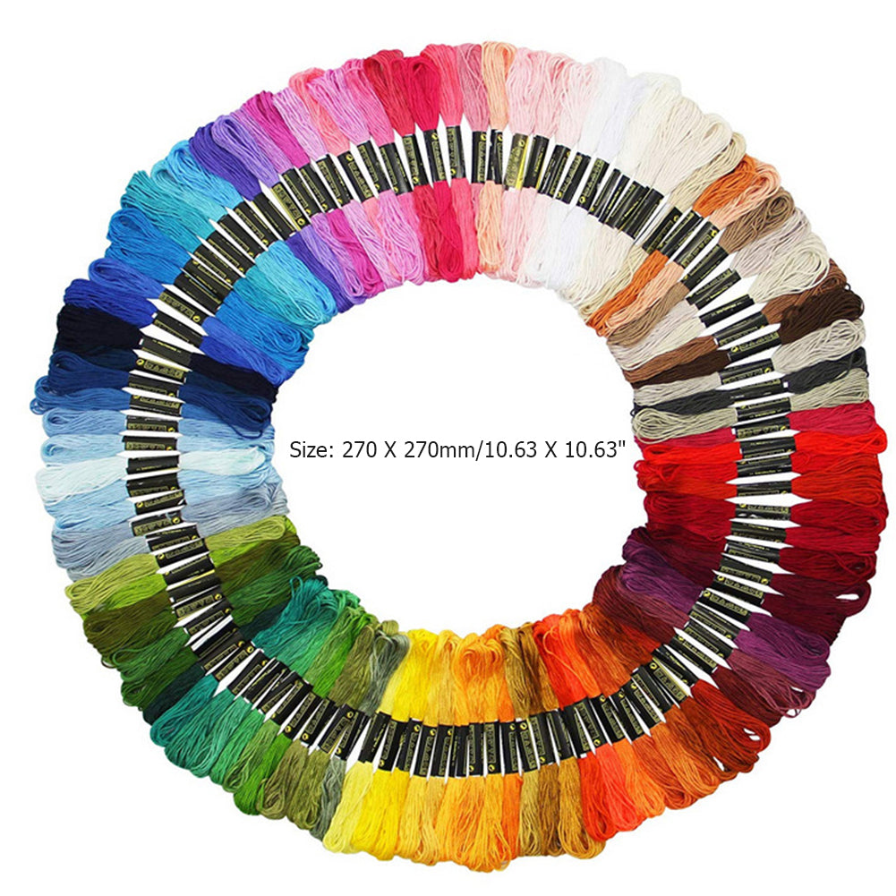 100PCS Cross Stitch Thread DIY Embroidery Sewing Floss Line Kit