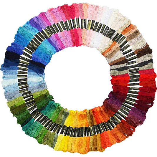 100PCS Cross Stitch Thread DIY Embroidery Sewing Floss Line Kit