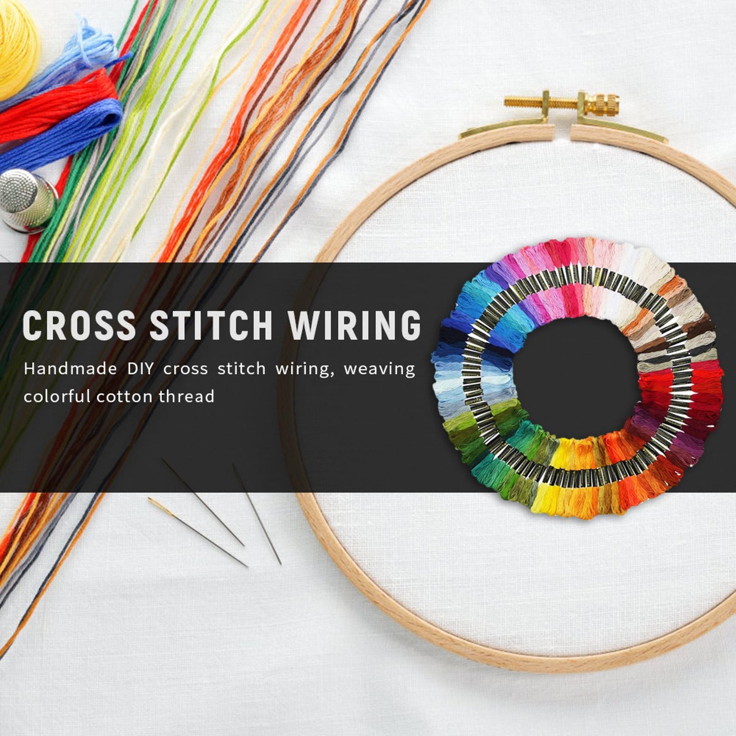 100PCS Cross Stitch Thread DIY Embroidery Sewing Floss Line Kit