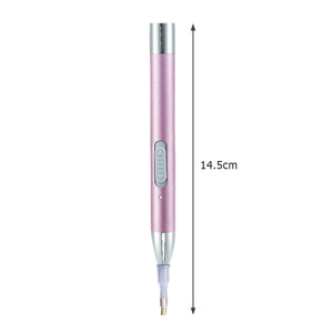 LED Diamond Dot Pen with Light Tools Kits Arts Crafts Accessories (Purple)