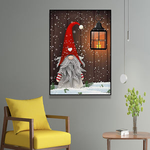 Christmas Gnome 30*40CM(Canvas) Full Round Drill Diamond Painting