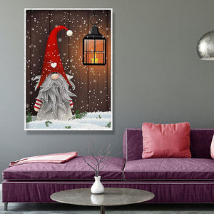 Christmas Gnome 30*40CM(Canvas) Full Round Drill Diamond Painting
