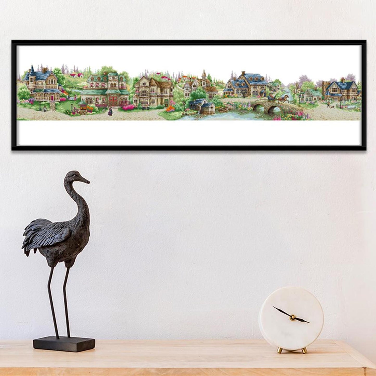 European Town - 11CT Stamped Cross Stitch 222x45CM - Joy Sunday