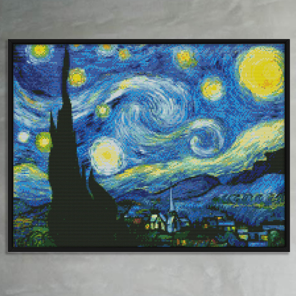 Van Gogh'S Starry Sky - 11CT Stamped Cross Stitch 59x45CN - Joy Sunday