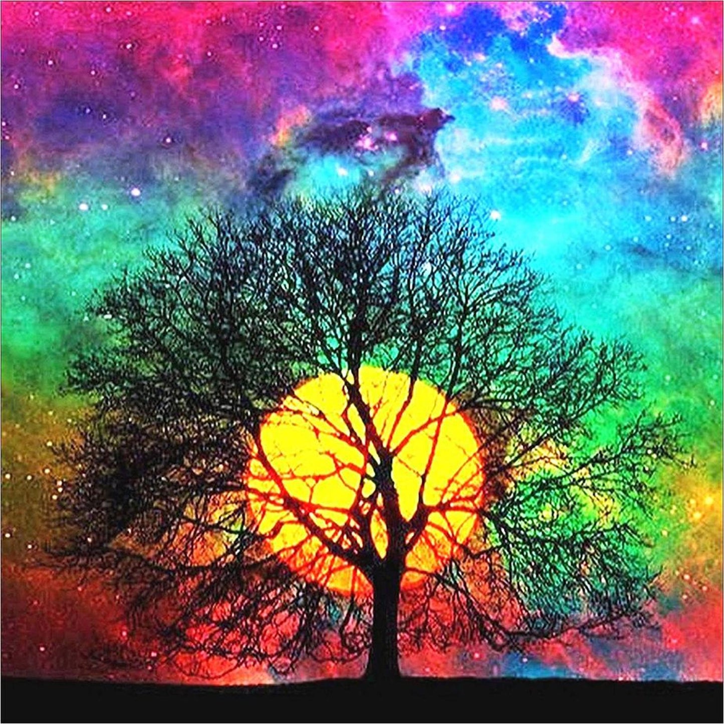 Scenery - 11CT Stamped Cross Stitch 40x40CM - Diy