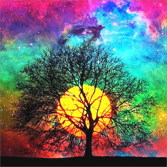Scenery - 11CT Stamped Cross Stitch 40x40CM - Diy