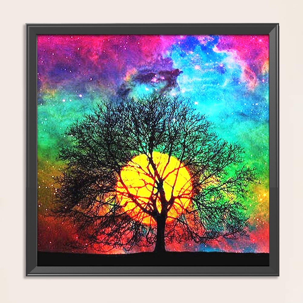 Scenery - 11CT Stamped Cross Stitch 40x40CM - Diy