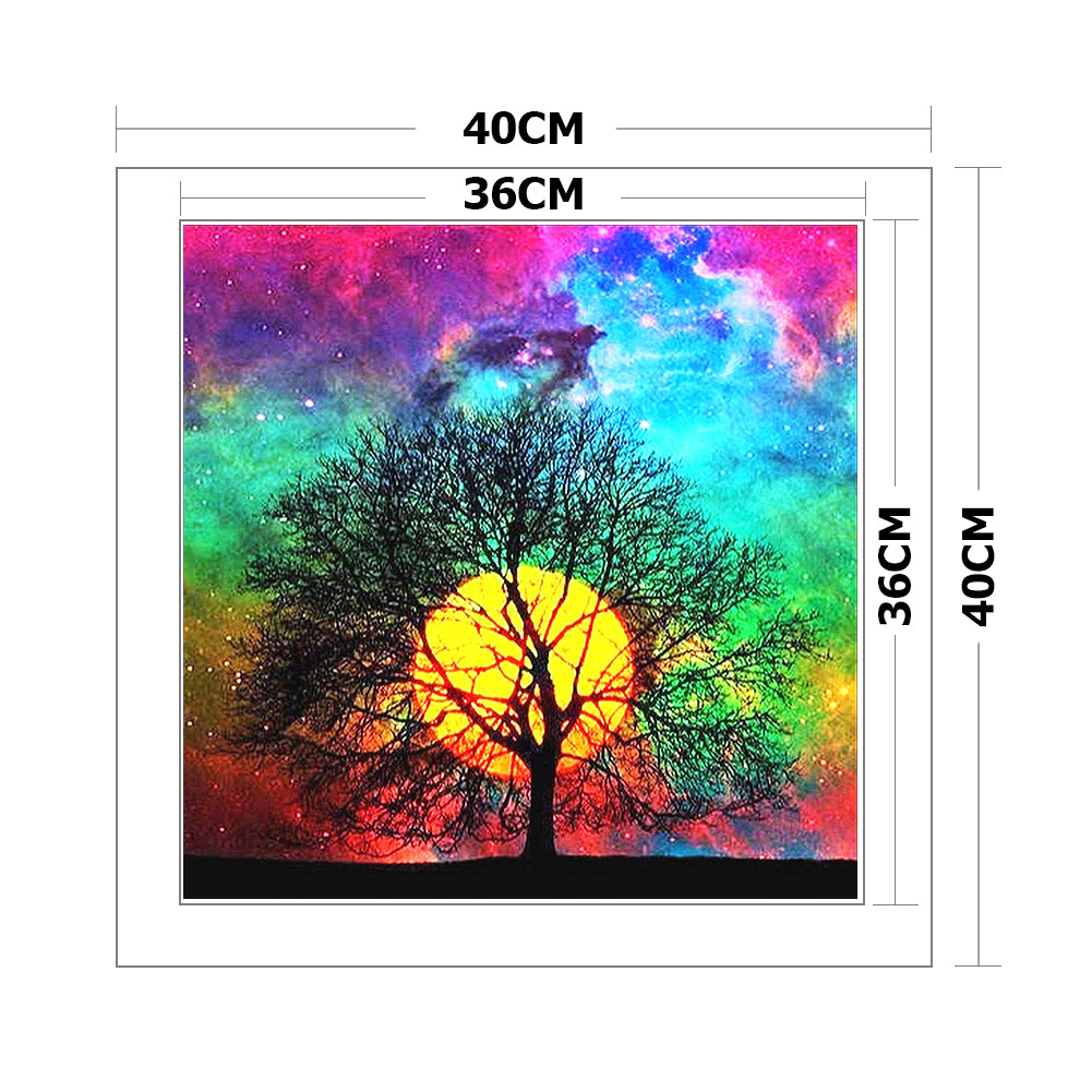 Scenery - 11CT Stamped Cross Stitch 40x40CM - Diy