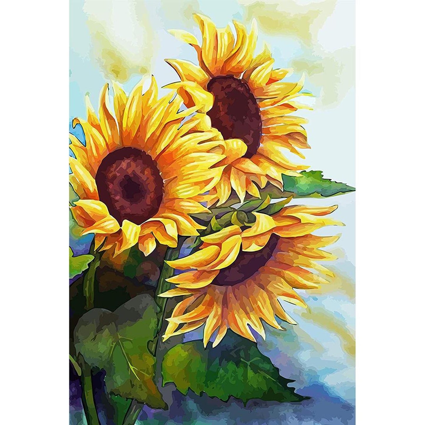 Sunflower - 11CT Stamped Cross Stitch 36x46CM - Diy