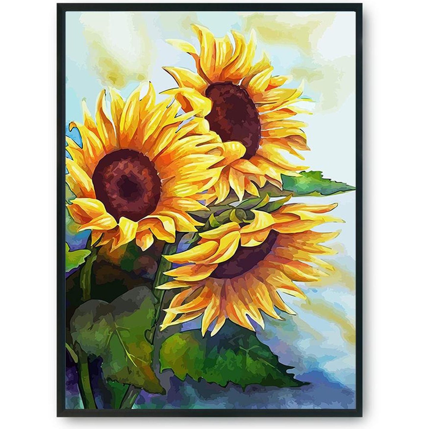 Sunflower - 11CT Stamped Cross Stitch 36x46CM - Diy