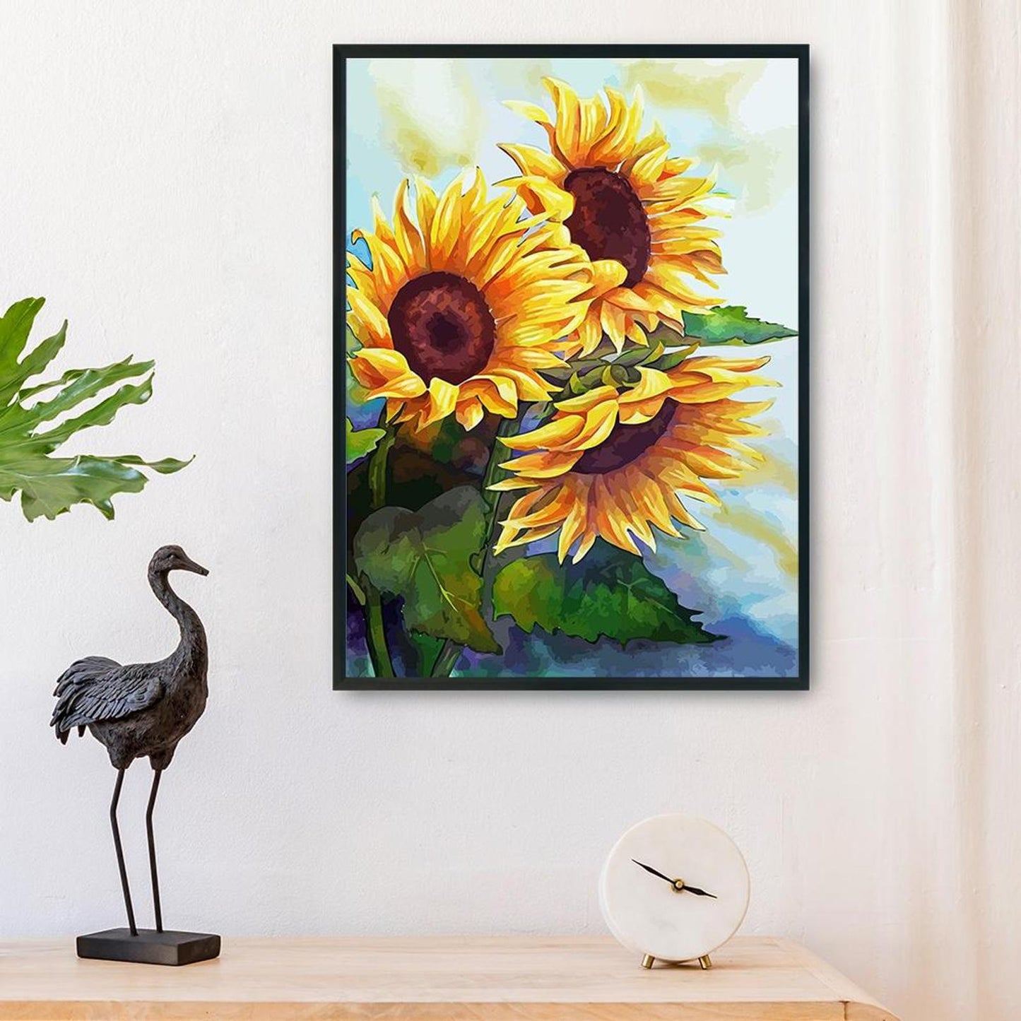 Sunflower - 11CT Stamped Cross Stitch 36x46CM - Diy