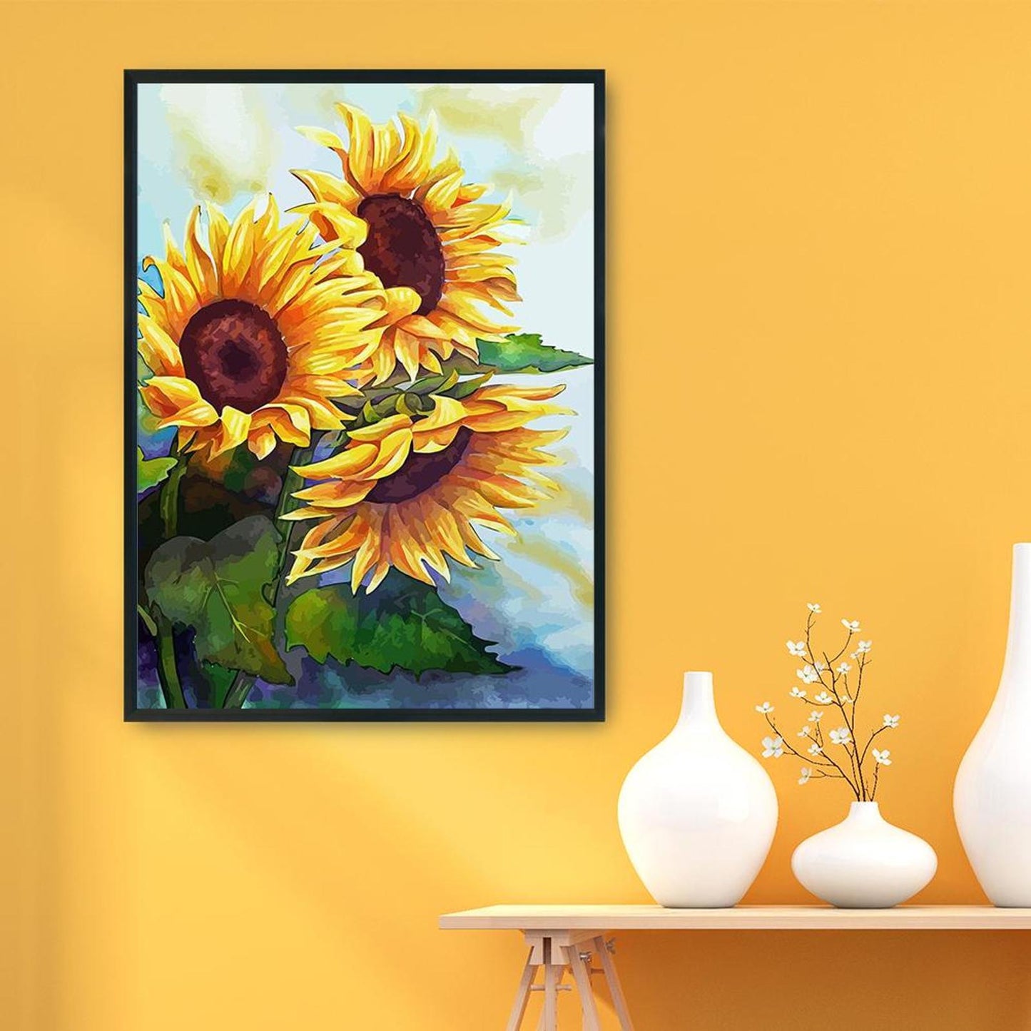 Sunflower - 11CT Stamped Cross Stitch 36x46CM - Diy