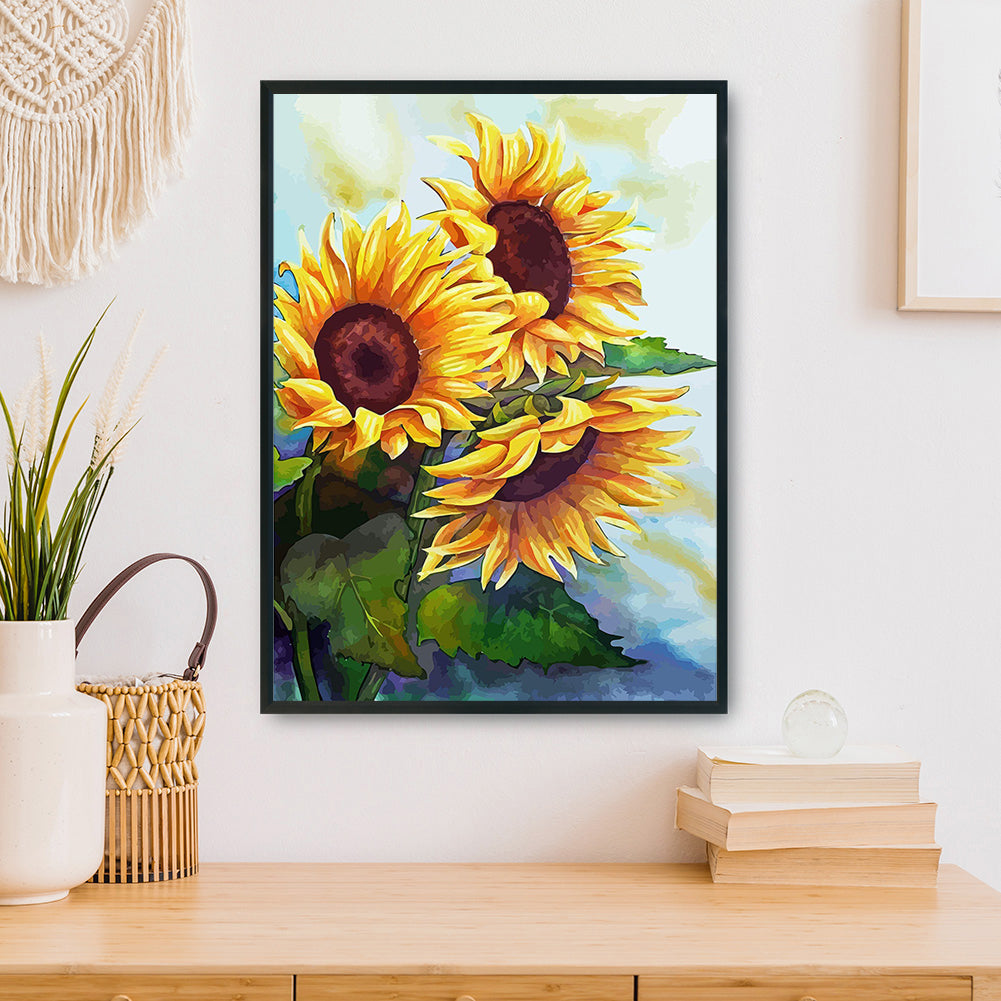 Sunflower - 11CT Stamped Cross Stitch 36x46CM - Diy