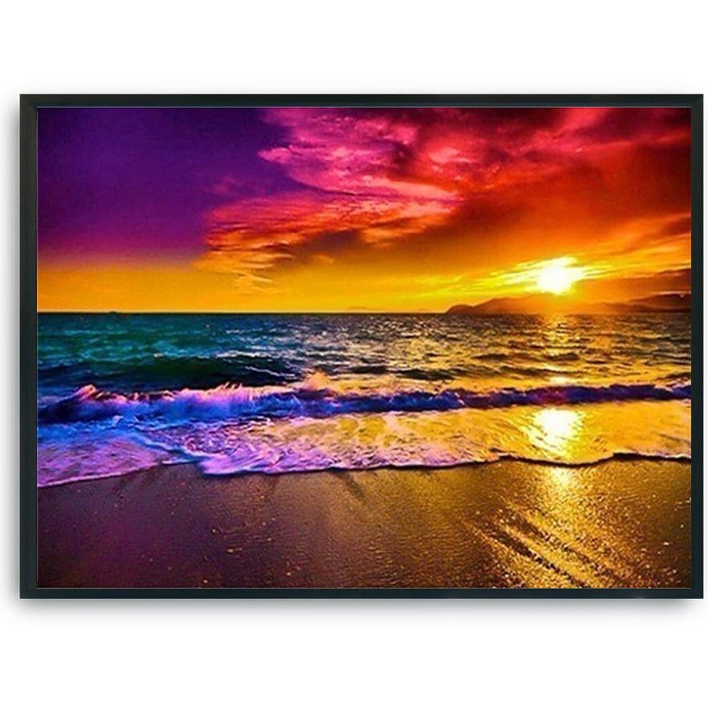 Beach Waves - 11CT Stamped Cross Stitch 36x46CM - Diy