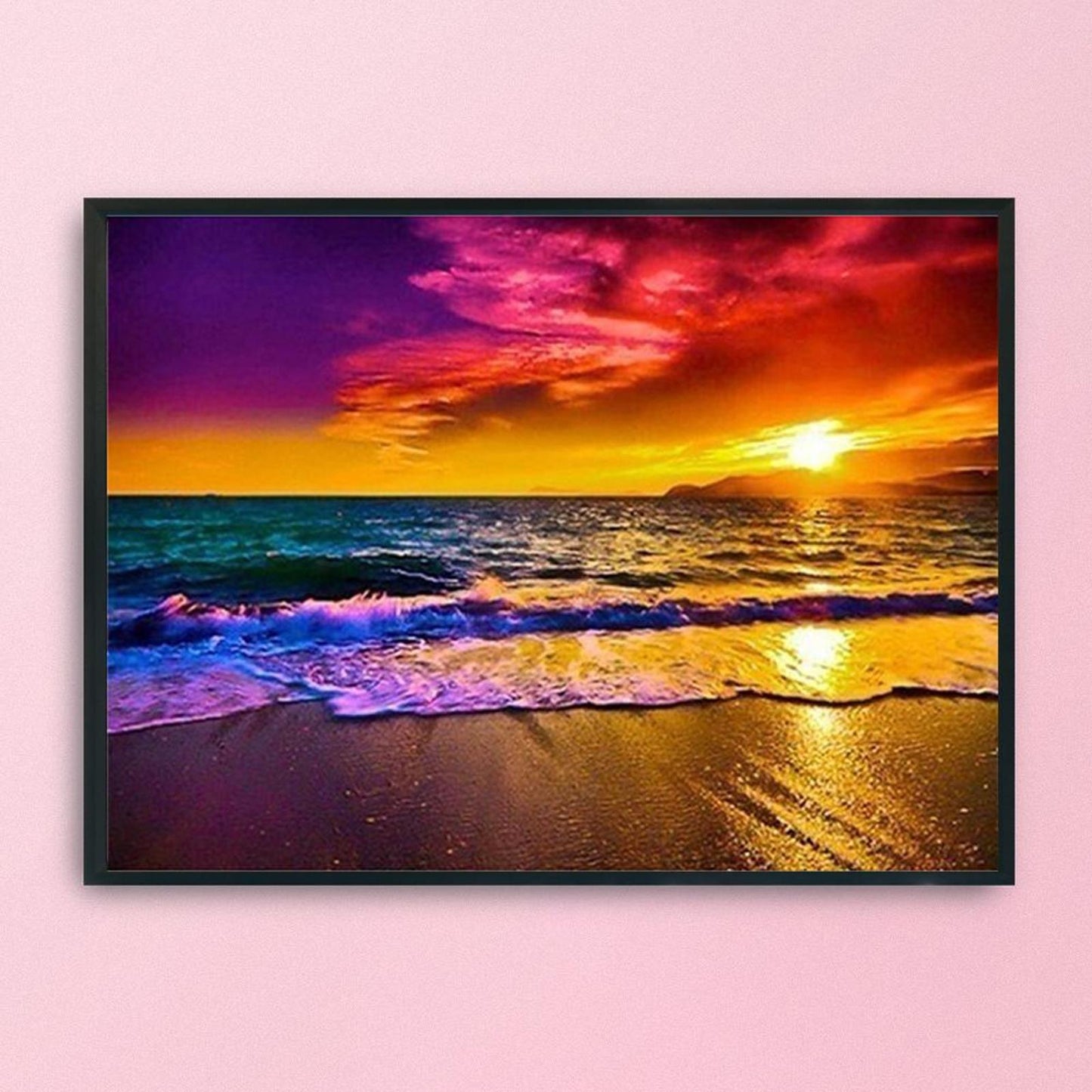 Beach Waves - 11CT Stamped Cross Stitch 36x46CM - Diy