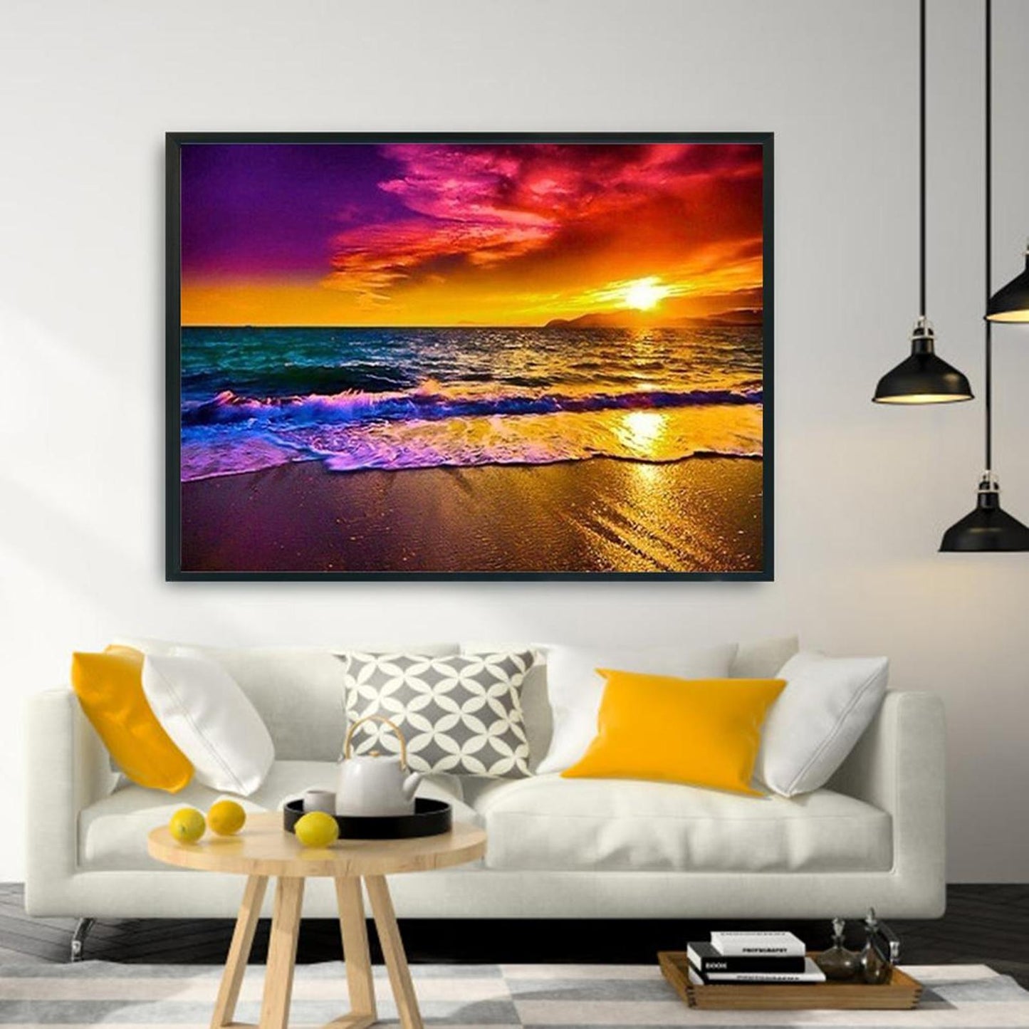 Beach Waves - 11CT Stamped Cross Stitch 36x46CM - Diy