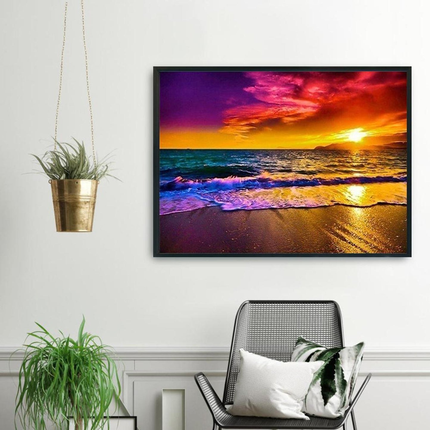 Beach Waves - 11CT Stamped Cross Stitch 36x46CM - Diy