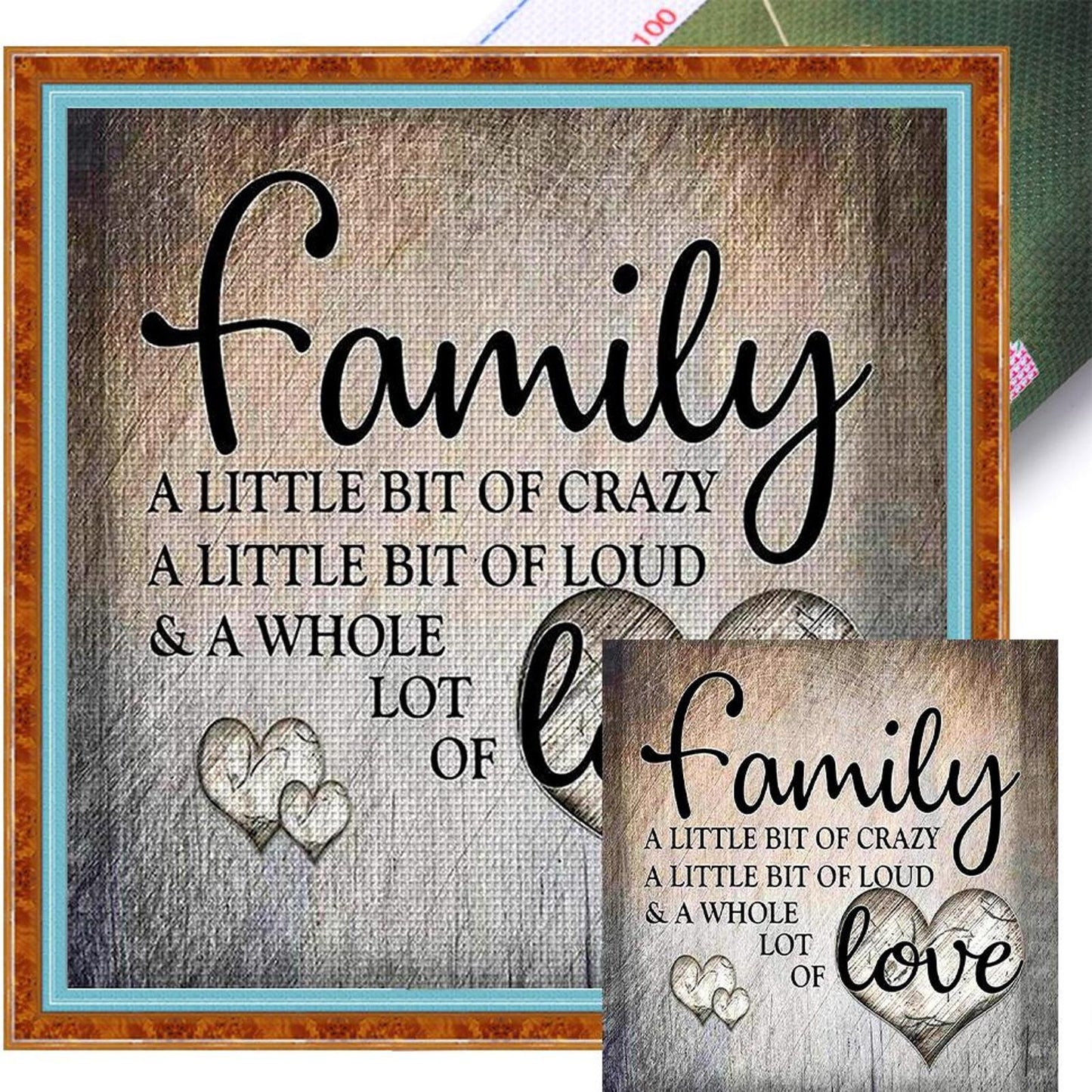 Artistic Letter Family - 11CT Stamped Cross Stitch 40x40CM - Diy