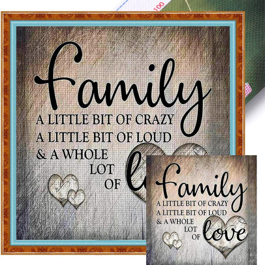 Artistic Letter Family - 11CT Stamped Cross Stitch 40x40CM - Diy
