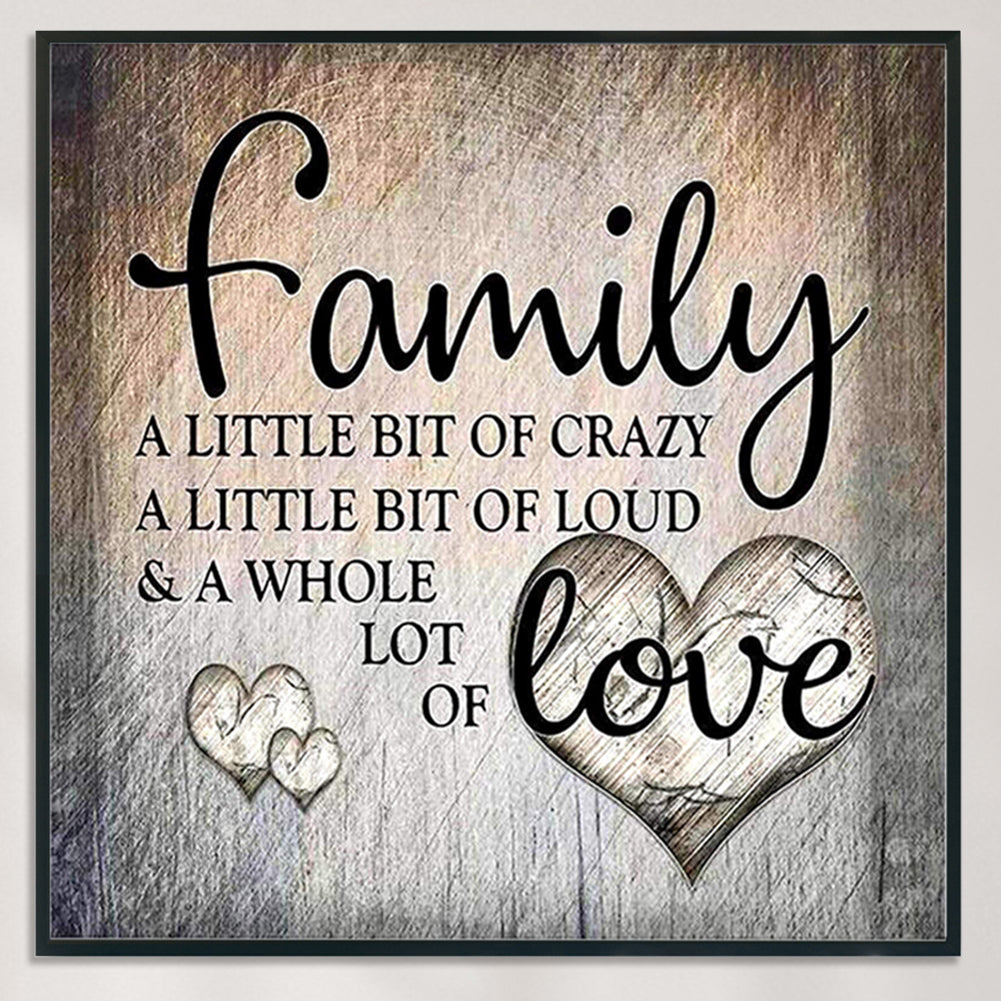 Artistic Letter Family - 11CT Stamped Cross Stitch 40x40CM - Diy