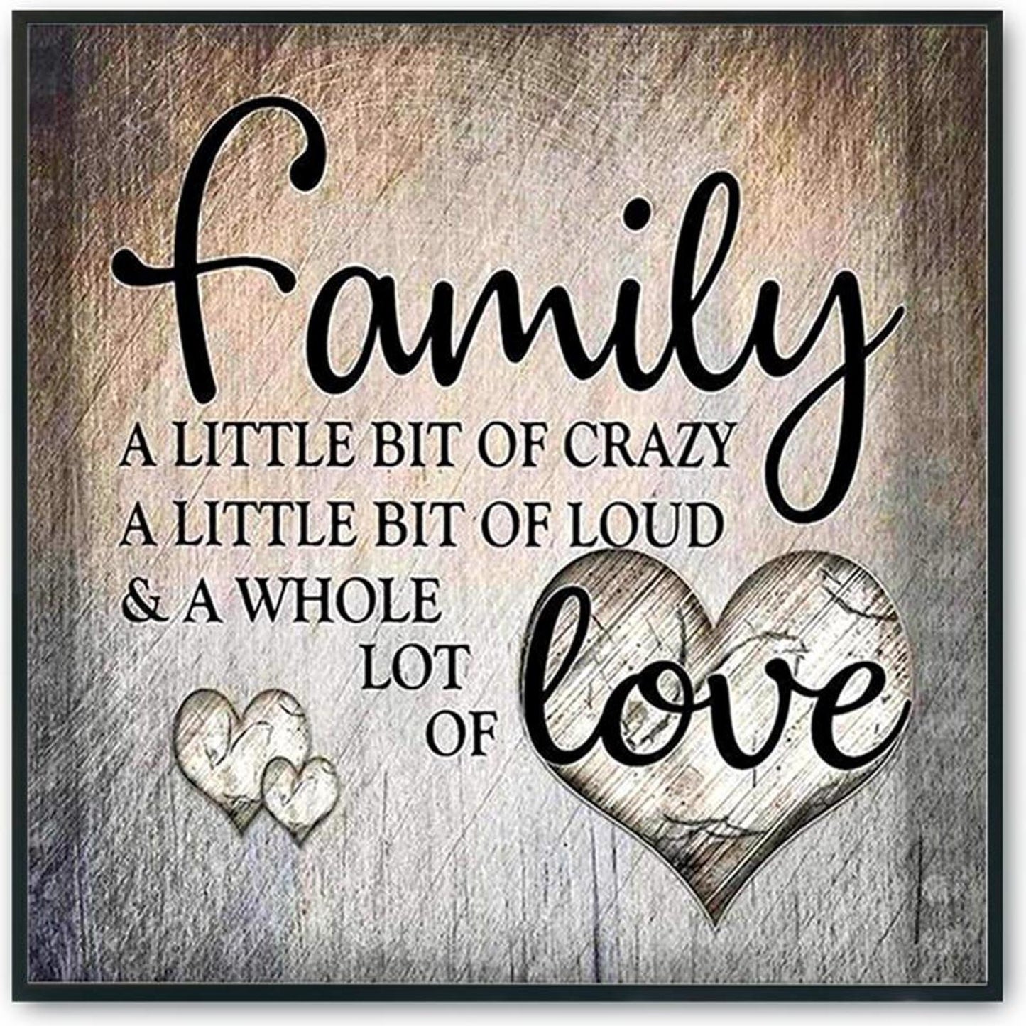 Artistic Letter Family - 11CT Stamped Cross Stitch 40x40CM - Diy