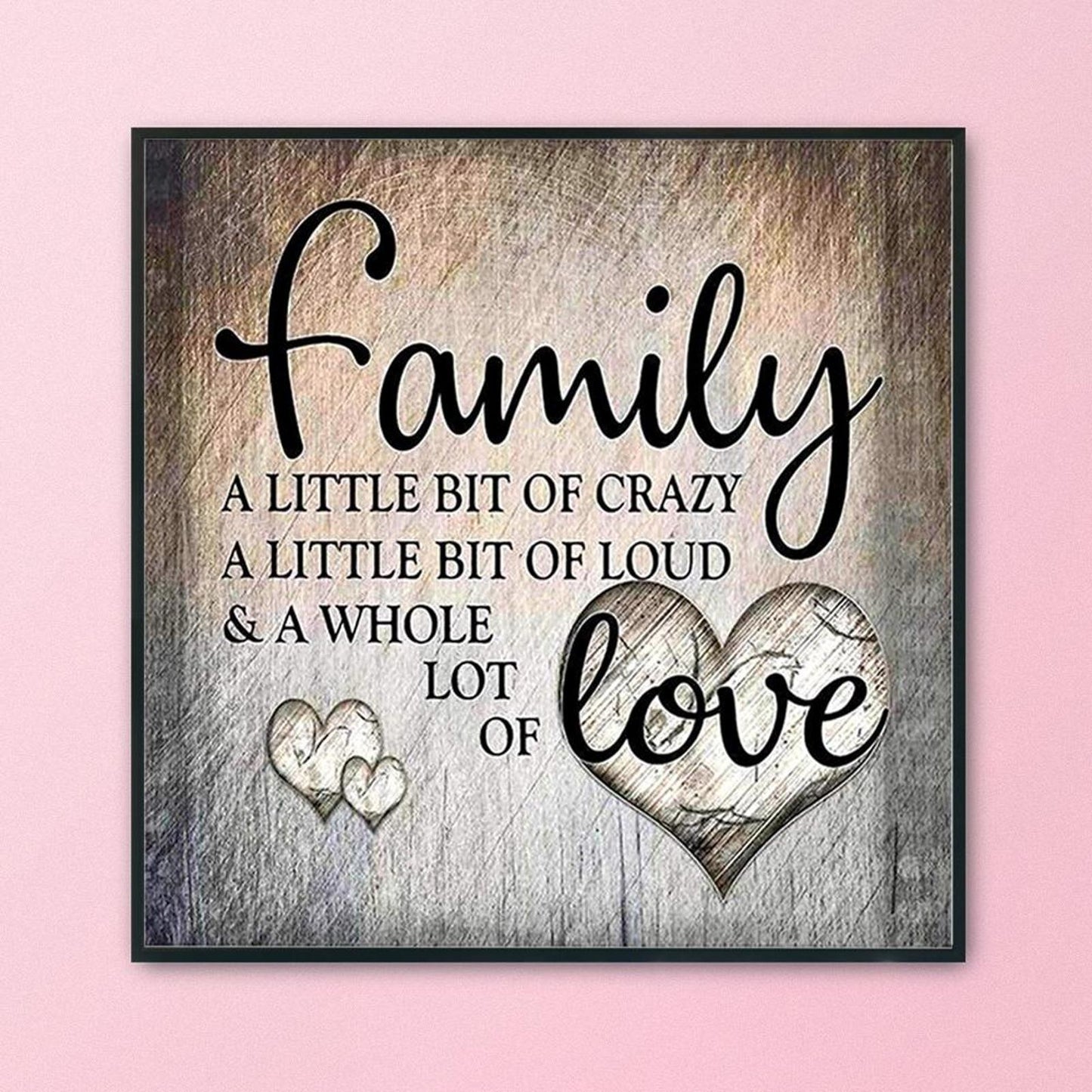 Artistic Letter Family - 11CT Stamped Cross Stitch 40x40CM - Diy