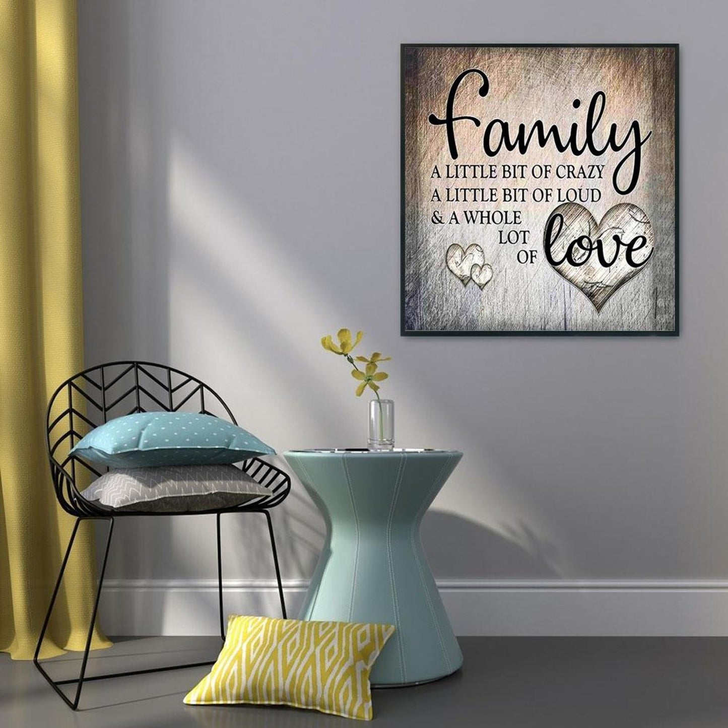 Artistic Letter Family - 11CT Stamped Cross Stitch 40x40CM - Diy