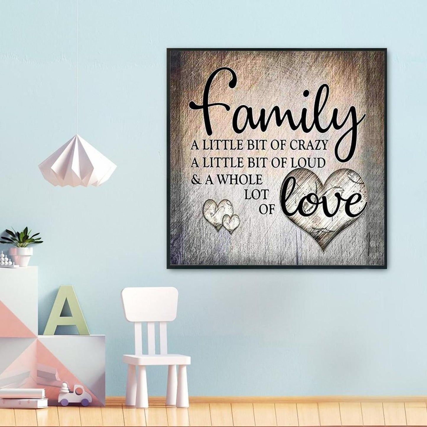 Artistic Letter Family - 11CT Stamped Cross Stitch 40x40CM - Diy