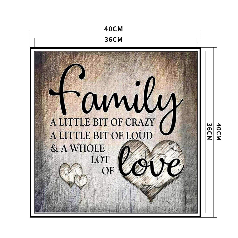 Artistic Letter Family - 11CT Stamped Cross Stitch 40x40CM - Diy