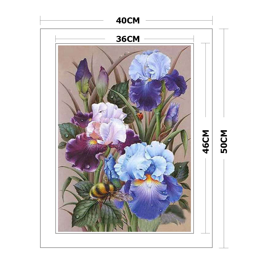 Flowers - 11CT Stamped Cross Stitch 40x50CM - Diy