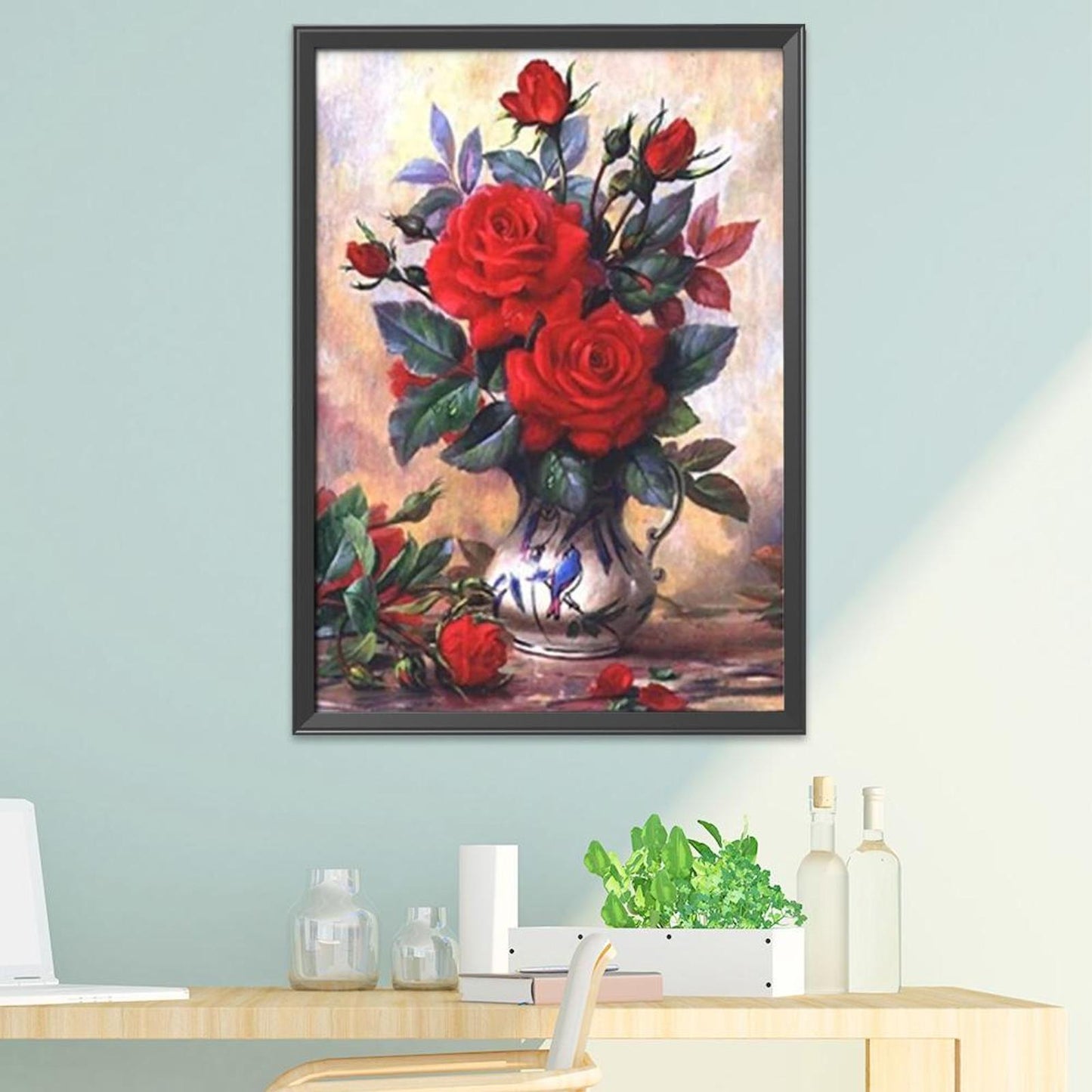 Flowers - 11CT Stamped Cross Stitch 40x50CM - Diy